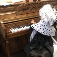 Playing Piano on Halloween